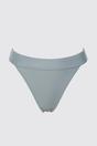 Blue WOVCOR Blue Textured Regular Waist Bikini Bottom with Minimal High Leg Fit, Image 2 of 4