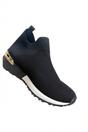 Black iKrush Black Jessi Slip On Sock Wedge Trainers, Image 4 of 8