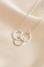 Silver Sterling Silver Circle Trio Bracelet, Image 3 of 3