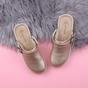 Gold AJVANI Gold Low Wedge Slingback Clogs Mules, Image 4 of 6