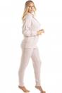 Light Pink Camille Lingerie Light Pink Comfy Fit Marl Hacci Pyjama set, Image 3 of 5