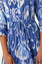 Blue Tie Dye Buttoned Shirt Dress, Image 5 of 5