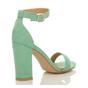 Mint AJVANI Mint High Block Heel Ankle Strap Sandals, Image 4 of 6