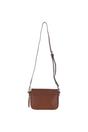 Tan Flap Over Real Leather Crossbody Bag, Image 4 of 4