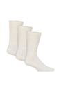 White 3 Pack Diabetic Slipper Socks with Grips, Image 1 of 3
