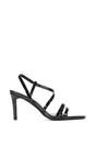 Black XY LONDON Black 'Theodora' Strappy Pointed Toe Stiletto Heel Sandal Shoes, Image 1 of 5