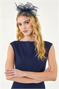 Navy  Large Floral Fascinator, Image 4 of 5