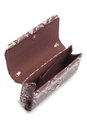Pink Snakeskin Print Foldover Clutch Bag, Image 2 of 5
