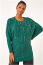 Green Diamante Hotfix Sunray Top, Image 4 of 5