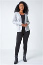 Grey Petite Diamante Embellished Cardigan, Image 4 of 5