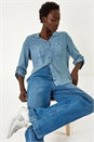 Blue Buttoned Pocket Shirt, Image 2 of 5