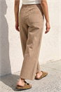 Tan Petite Stitch Detail Trouser, Image 3 of 4