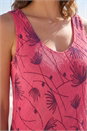 Coral Petite Printed Layered Midi Dress, Image 4 of 4