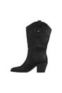 Black Feria Embroidered Cowboy Boots, Image 3 of 6