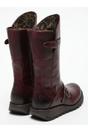 Red Womens Mid-Calf Platform Boots-MES2913, Image 4 of 5