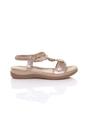 Rose Gold AJVANI Rose Gold Slingback Beaded T-Bar Sandals, Image 2 of 4