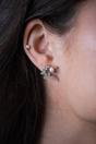 Gold Hanging Leaf with Pearl Earring in Gold - Gift Boxed, Image 3 of 4