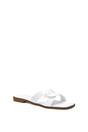 White 'Charley' Open Toe  Slip On Slider Sandals With Square Toe, Image 2 of 5