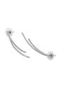 Silver Shimmering Rays Earrings, Image 3 of 5