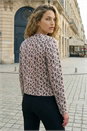 Neutral Animal Print Buttoned Jacket , Image 3 of 4