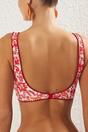 Multi WOVCOR Multi Printed Embroidered Triangle Bikini Top, Image 3 of 3