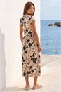 Stone Shadow Floral Print Pocket Midi Dress, Image 3 of 4