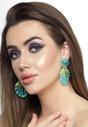 Green Green Palm Leaf Dangle Earrings, Image 4 of 5