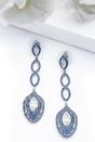Blue Infinity Dangle Earrings, Image 2 of 4