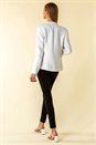 Ivory  Zip Detail Pleat Jacket, Image 3 of 4
