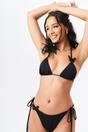 Black Black Butterfly Detail Triangle Bikini Top, Image 1 of 4