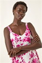 Pink Floral Double Layered Cami Top, Image 1 of 5