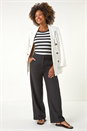Black Smart Twill Wide Leg Pocket Trouser, Image 2 of 7