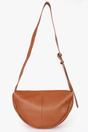 Tan Italian LeatherHalf Moon Crossbody Bag, Image 1 of 3