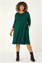Forest  Curve Pocket Detail Swing Stretch Dress, Image 2 of 7