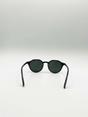 Black Classic Preppy Plastic Frame Sunglasses, Image 5 of 5