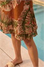 Amber Leaf Print Double Layer Dress, Image 4 of 4