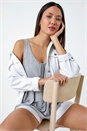 Light Grey Stretch Jersey Vest Top, Image 1 of 5