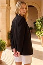 Black Single Breasted Smart Blazer, Image 3 of 4