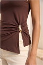 Chocolate Dusk Hardware Trim Tank Top, Image 4 of 4