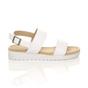 White AJVANI White Flatform Strappy Sandals, Image 2 of 6