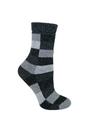Grey 1 Pack Ladies Checkered Patterned Wool Blend Socks, Image 1 of 5