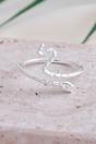 Silver Sterling Silver Snake Adjustable Ring, Image 3 of 5