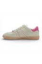 Green Womens Green Pink Leather Sneakers, Image 8 of 8
