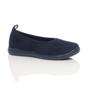 Navy Blue AJVANI Navy Blue Flat Comfort Slip On Trainers, Image 1 of 6