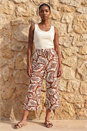 Rust Petite Cropped Trousers, Image 2 of 4