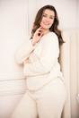 Cream Supersoft Textured Woven Pattern Fleece Pyjamas, Image 3 of 5