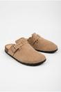 Khaki Demi Womens Studded Buckle Clog Mules, Image 4 of 5