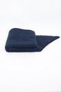 Navy Blue Plain Heavyweight Asymmetric Winter Scarf, Image 4 of 4