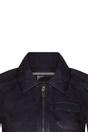 Navy Womens Leather MA-1 Varsity Jacket - Ann, Image 5 of 5