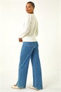 Ivory  Pearl Cable Knit Jumper, Image 3 of 5